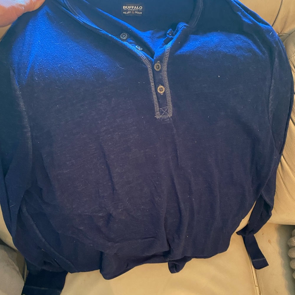 Buffalo David Britton Blue Long Sleeve Top